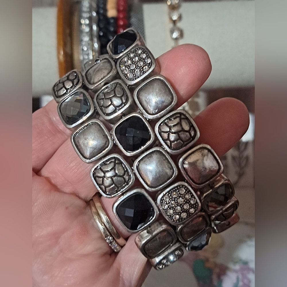 Chicos Silver and Black Bracelet (READ DESCRIPTION)